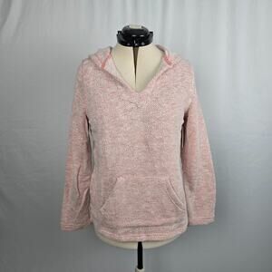 Trade Heritage Hooded Sweatshirt Women's L Rose Pullover Long Sleeve V-Neck NWT